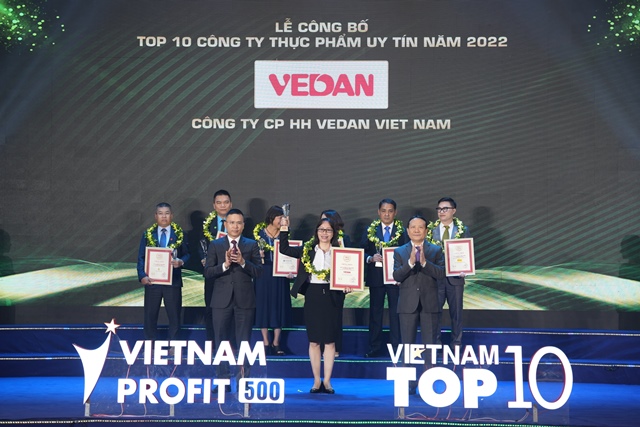 Vedan Việt Nam được vinh danh trong “Top 10” công ty thực phẩm uy tín năm 2022 