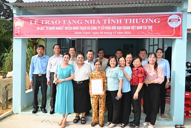 Vedan Việt Nam trao tặng nhà tình thương tại huyện Nhơn Trạch, tỉnh Đồng Nai