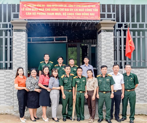 Vedan Việt Nam: Hỗ trợ sửa chữa nhà cho quân nhân bị thương khi làm nhiệm vụ 