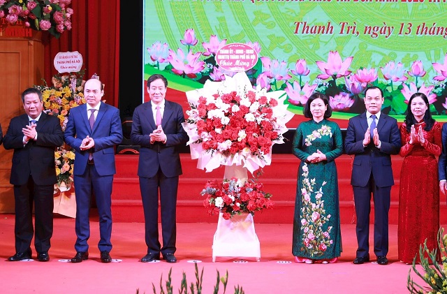 Huyện Thanh Trì tổ chức Lễ đón nhận Bằng công nhận xã đạt chuẩn Nông thôn mới kiểu mẫu 