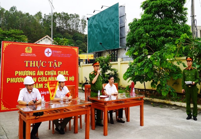PC Quảng Ninh tổ chức thực tập phương án PCCC và CNCH năm 2024