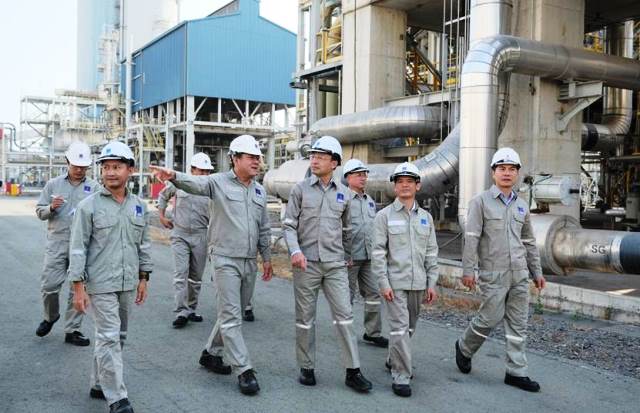 Ban lãnh đạo Tổng công ty Phân bón và Hoá chất dầu khí thăm và làm việc với Nhà máy Đạm Phú Mỹ