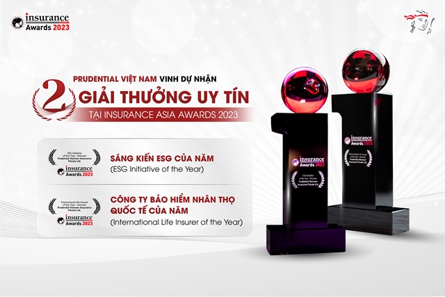 Prudential Việt Nam chinh phục giải thưởng kép tại Insurance Asia Awards 2023