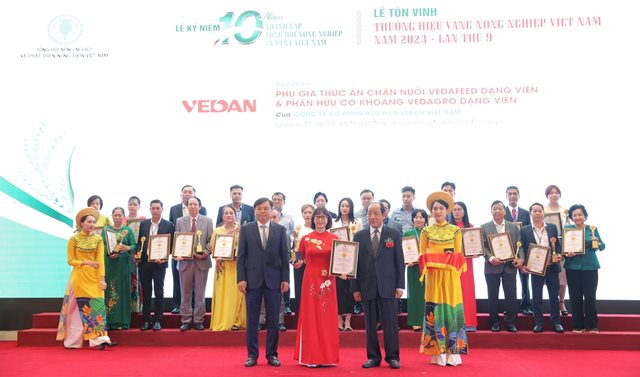 Sản phẩm Vedagro và Vedafeed của Vedan Việt Nam được vinh danh “Thương hiệu vàng nông nghiệp Việt Nam năm 2023” 