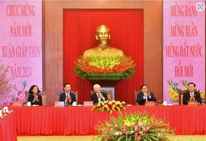 Tổng Bí thư Nguyễn Phú Trọng chúc tết lãnh đạo, nguyên lãnh đạo Đảng, Nhà nước