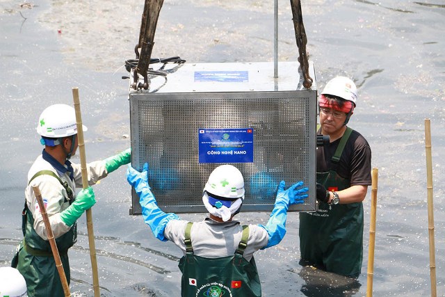 Công nghệ nano – bioreactior của Nhật Bản xử lý ô nhiễm song Tô Lịch như thế nào?