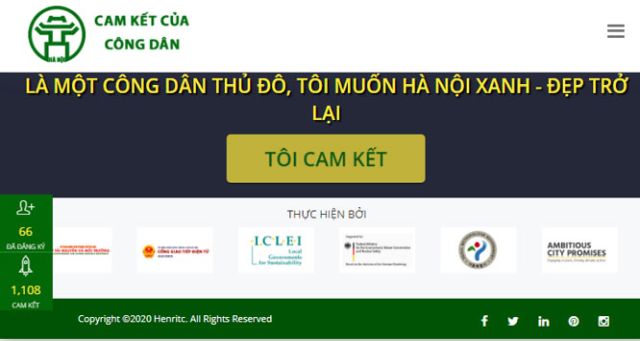 Sở Tài nguyên và Môi trường Hà Nội ra mắt trang web ''Cam kết của công dân Hà Nội''