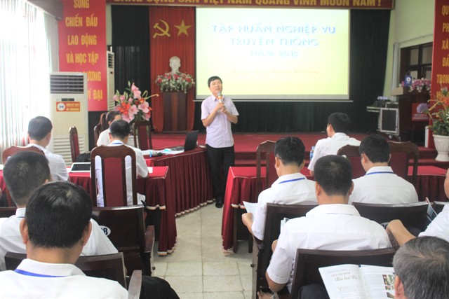 PC Bắc Giang tổ chức lớp nghiệp vụ truyền thông năm 2018