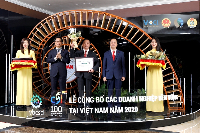 Vedan Việt Nam đứng trong “TOP” 100 doanh nghiệp phát triển bền vững tại Việt Nam năm 2020