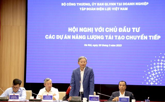 Tập đoàn Điện lực Việt Nam tổ chức Hội nghị trao đổi với chủ đầu tư các dự án chuyển tiếp	