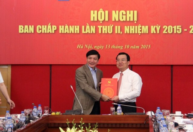 Đồng chí Nguyễn Quốc Khánh nhận chức vụ Quyền Bí thư Đảng ủy Tập đoàn Dầu khí Quốc gia Việt Nam
