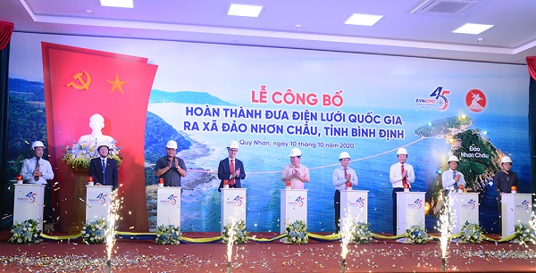 Khánh thành Dự án đưa lưới điện quốc gia ra xã đảo Nhơn Châu 