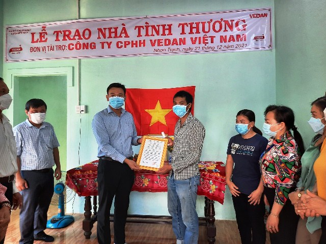 Vedan Việt Nam trao tặng mái ấm tình thương tại tỉnh Đồng Nai