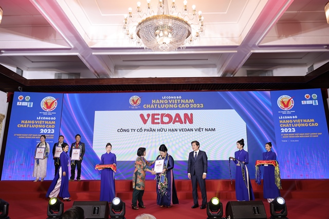 Vedan Việt Nam tiếp tục giữ vững danh hiệu "Hàng Việt Nam chất lượng cao năm 2023”