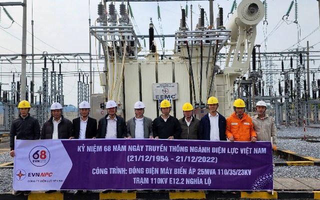 PC Yên Bái: Đóng điện thành công dự án thay máy biến áp T1 trạm 110 kV  E12.2  Nghĩa Lộ 