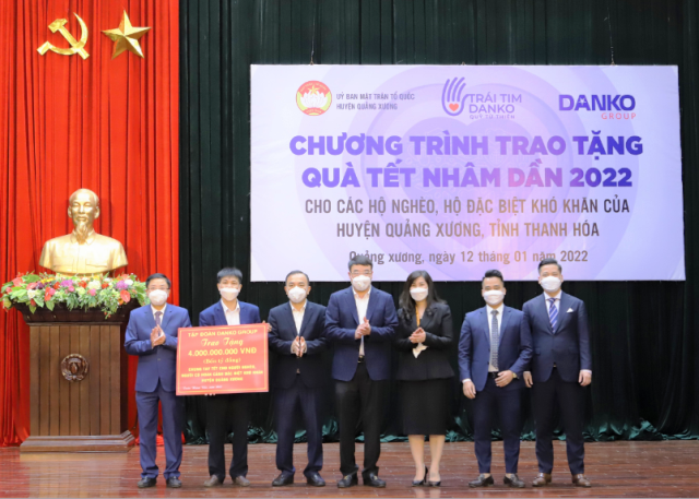 Danko Group trao tặng hơn 4 tỷ đồng quà Tết cho các hộ nghèo, đặc biệt khó khăn trên địa bàn huyện Quảng Xương, tỉnh Thanh Hóa