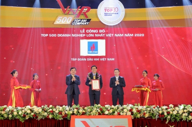 PVN duy trì vị trí hàng đầu các doanh nghiệp lớn nhất Việt Nam
