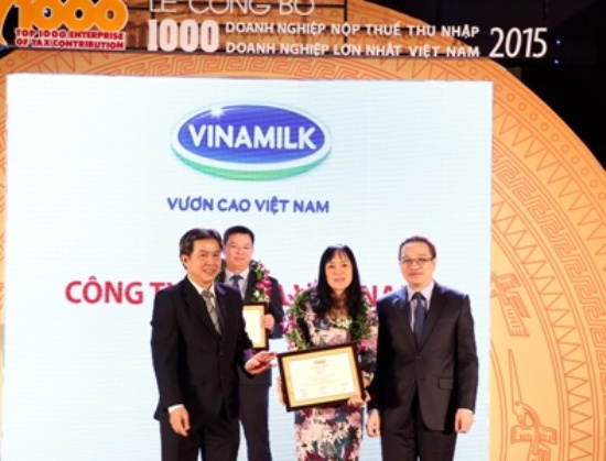 Vinamilk đứng đầu Top 10 DN tư nhân lớn nhất Việt Nam năm 2015