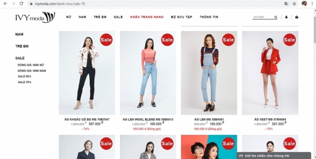 Thị trường thời trang: Đẩy mạnh bán Online và giảm giá