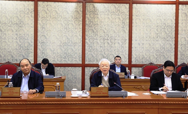 Tổng Bí thư Nguyễn Phú Trọng chủ trì họp Bộ Chính trị, bàn nhiều vấn đề quan trọng