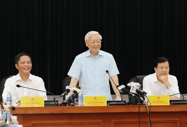 Tổng Bí thư Ban chấp hành Trung ương Đảng Nguyễn Phú Trọng: Bộ Công Thương không được chủ quan, tiếp tục thực hiện tốt hơn nhiệm vụ được giao