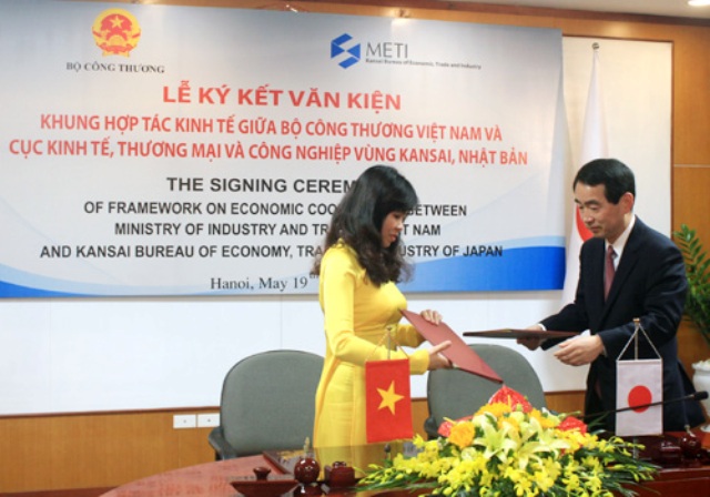 Bộ Công Thương Việt Nam và Cục Kinh tế, Thương mại và Công nghiệp Nhật Bản ký Khung hợp tác kinh tế