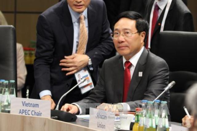 Phó Thủ tướng Phạm Bình Minh phát biểu tại Hội nghị Bộ trưởng Ngoại giao Nhóm G20