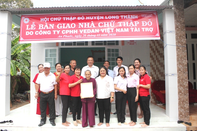 Vedan Việt Nam trao tặng nhà Chữ thập đỏ cho các hộ gia đình nghèo huyện Long Thành, tỉnh Đồng Nai